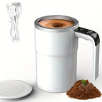 Elegant 380ML Self-Stirring Coffee Mug with Temp Display