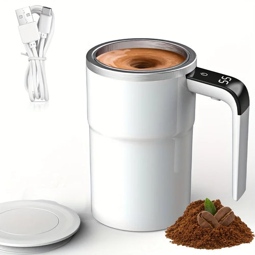 Elegant 380ML Self-Stirring Coffee Mug with Temp Display