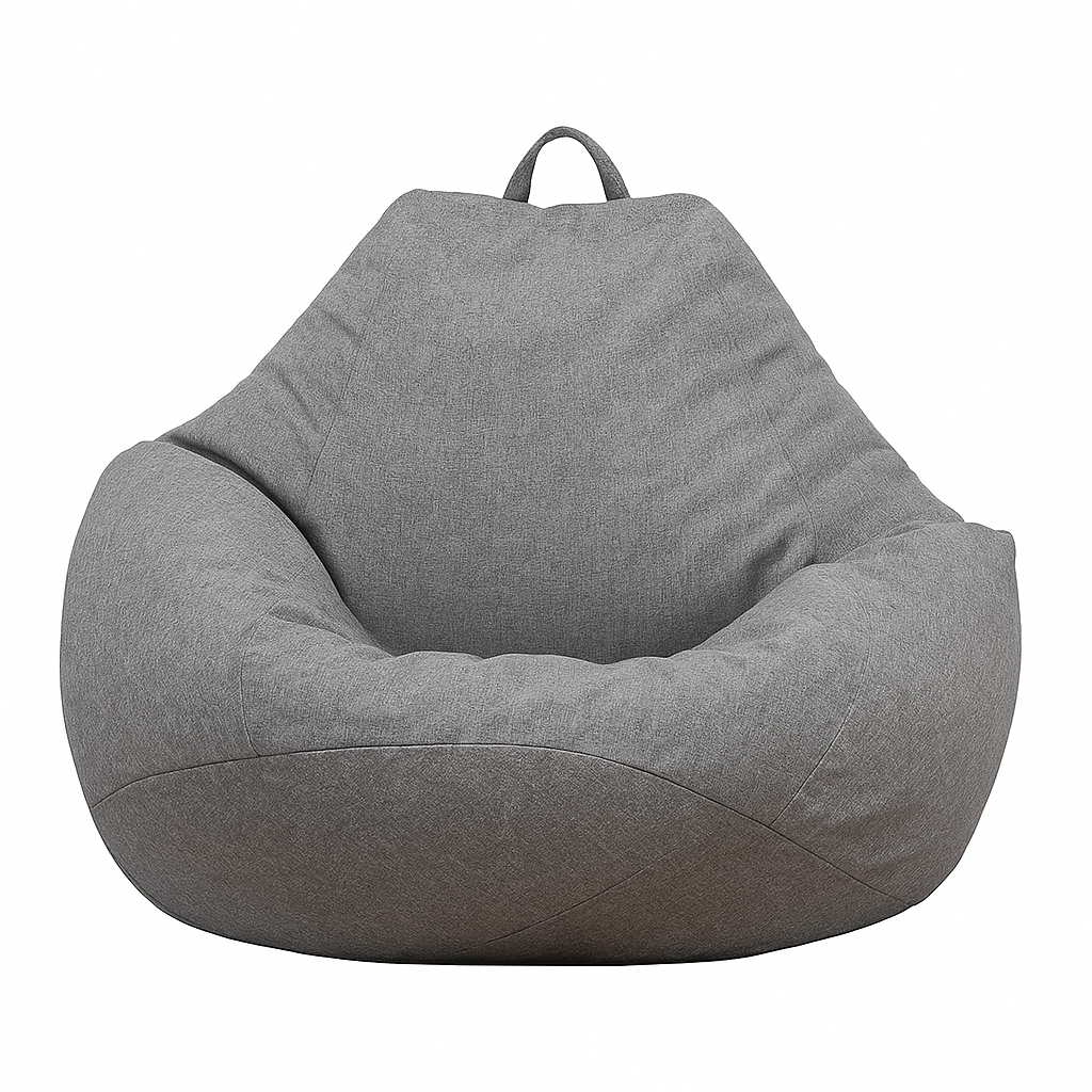 Elegant Linen Bean Bag Sofa Cover - DIY Comfort