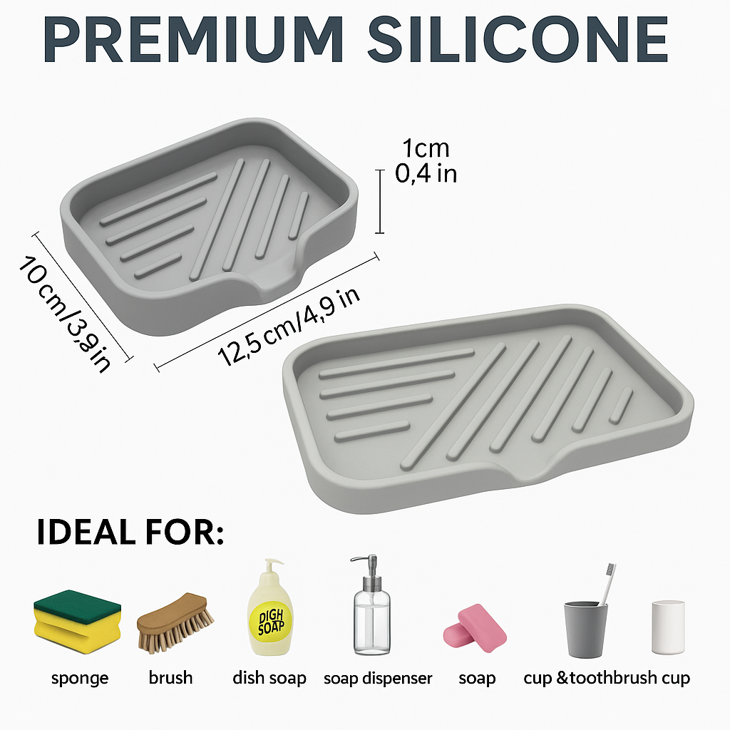Elegant Silicone Sink Tray - Ultimate Kitchen Organizer
