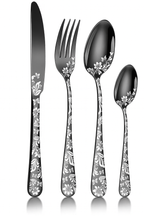 Exquisite 24-Piece Gold Steel Dinnerware Set