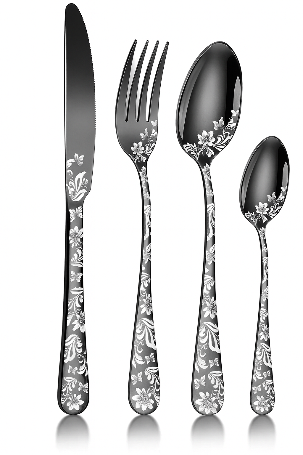 Exquisite 24-Piece Gold Steel Dinnerware Set