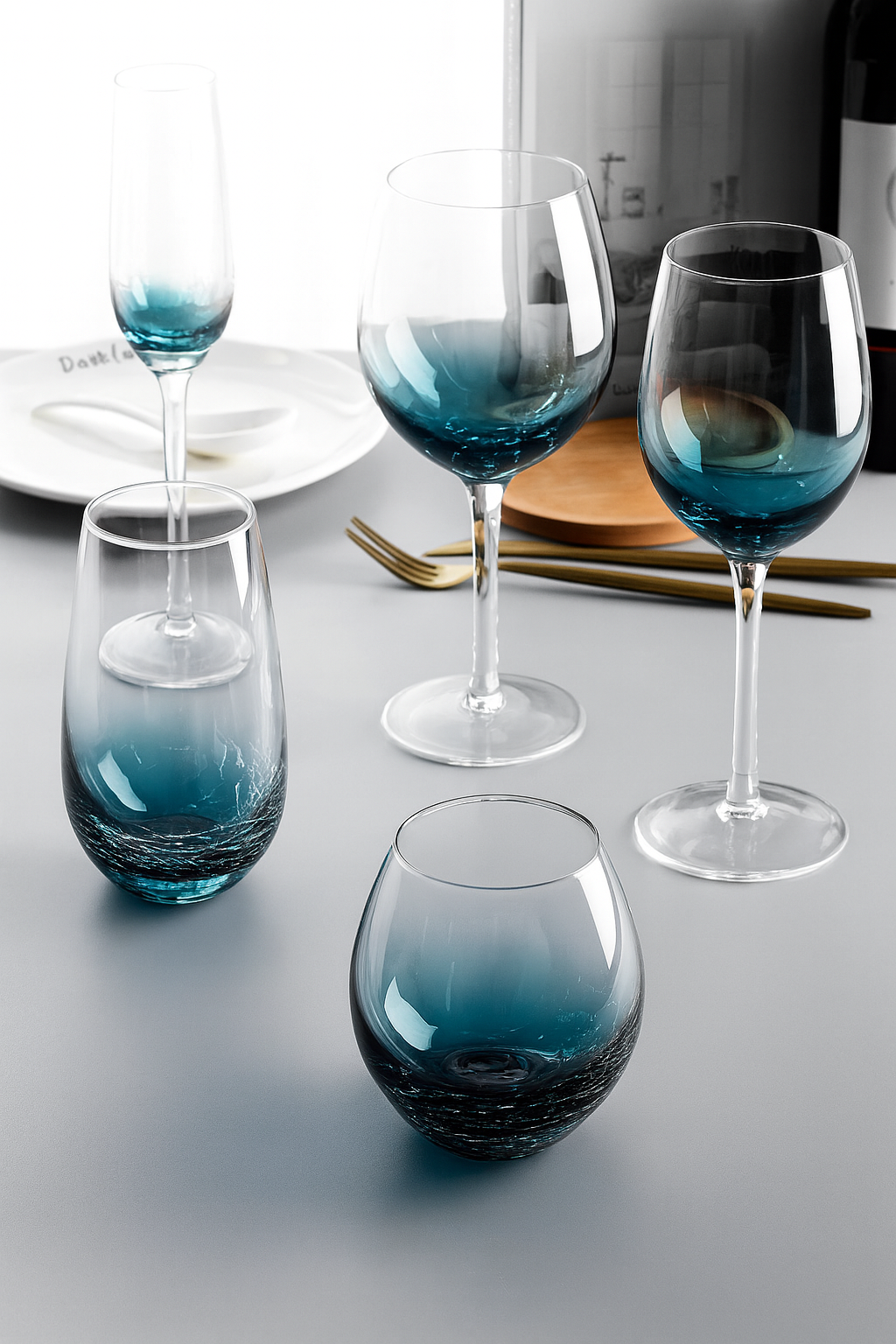 Nordic Elegance: Handcrafted Crystal Wine Glass