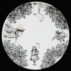 Exquisite Hand-Painted Alice in Wonderland Ceramic Plate