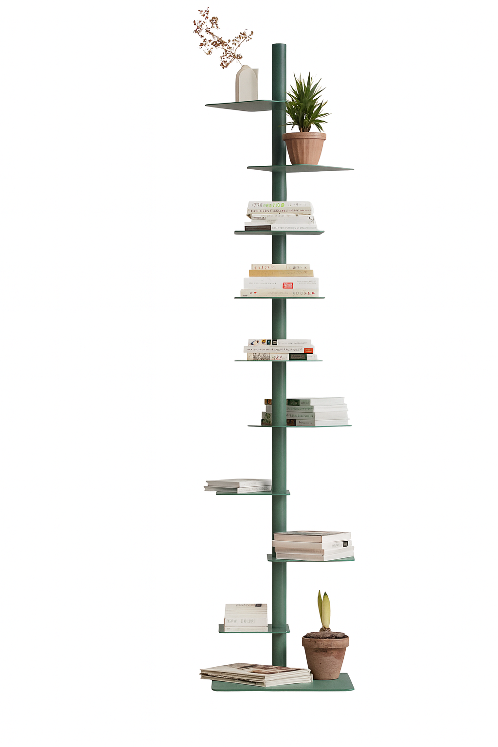 Nordic Minimalist Vertical Metal Bookcase for Children