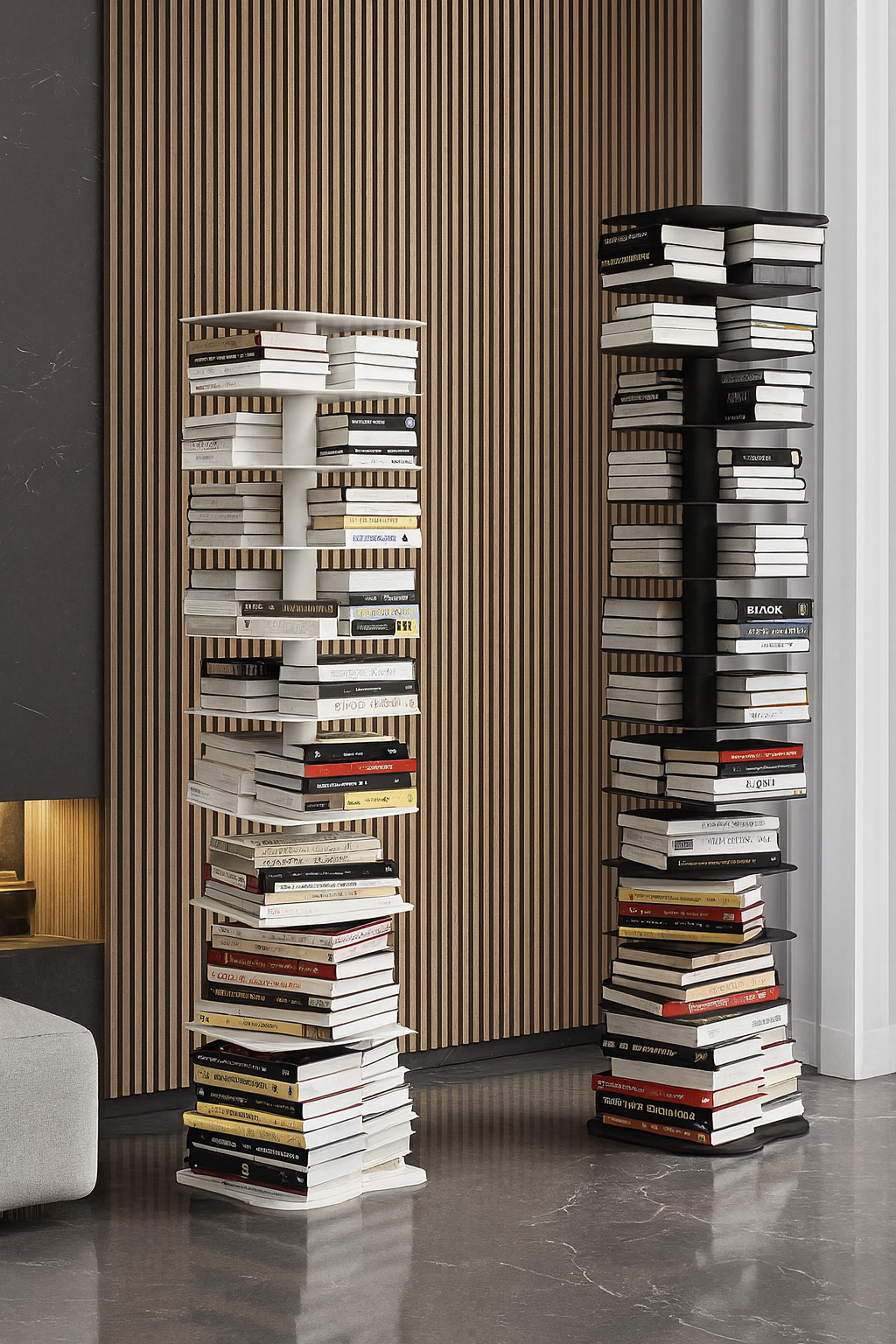 Elegant Rotating Bookcase for Modern Home Decor