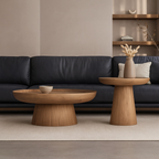 Exquisite Walnut Round Coffee Table for Modern Living Rooms