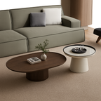 Nordic Elegance: Minimalist Oval Coffee Table