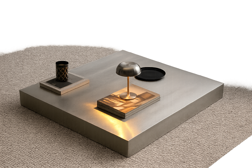 Exquisite Stainless Steel Italian Coffee Table