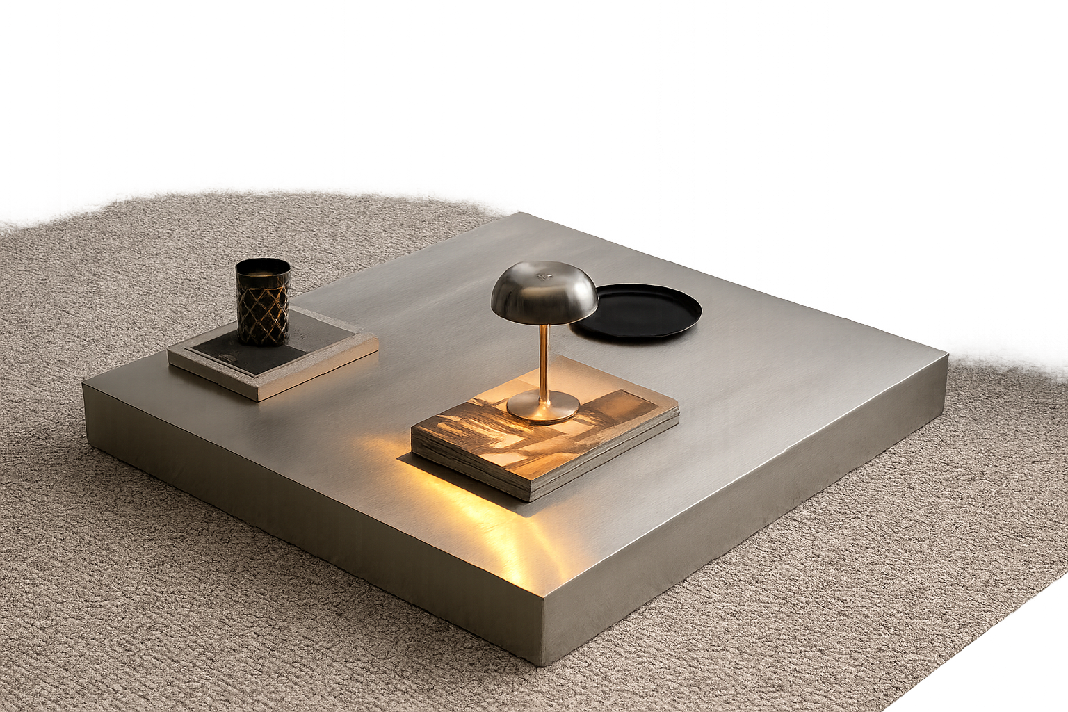 Exquisite Stainless Steel Italian Coffee Table