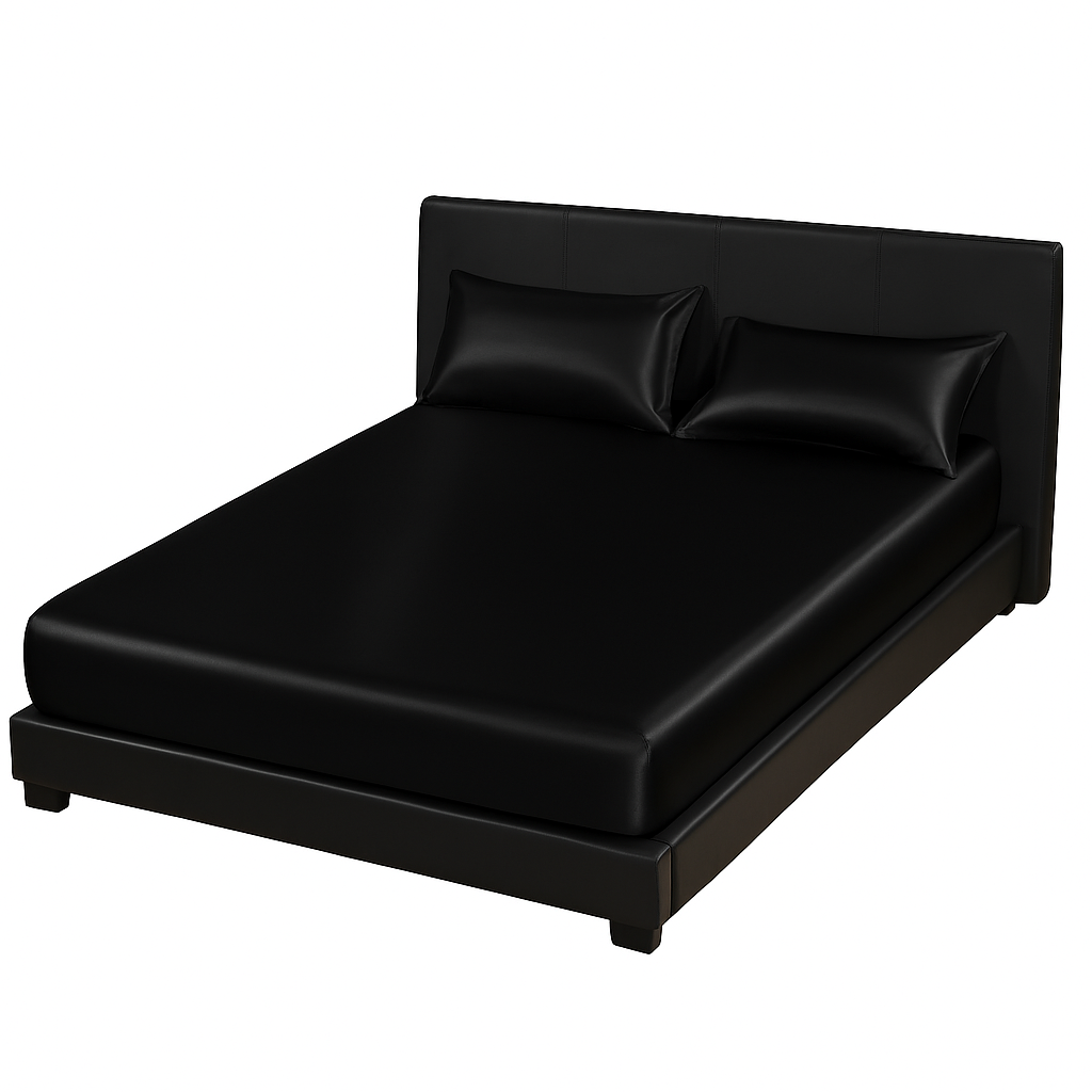 Luxury Satin Bedding Set with Elastic Fit - King Size