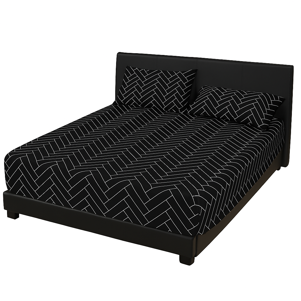 Luxurious Geometric Pattern Frosted Bedsheet