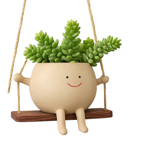 Charming Resin Swing Planter for Home & Garden