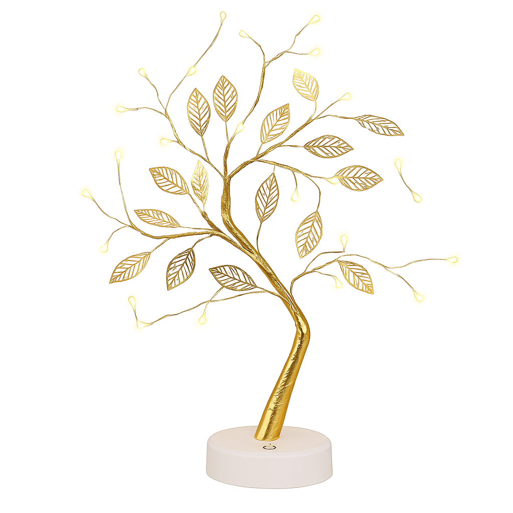 Enchanting LED Rose Leaf Table Lamp - Elegant USB Fairy Light