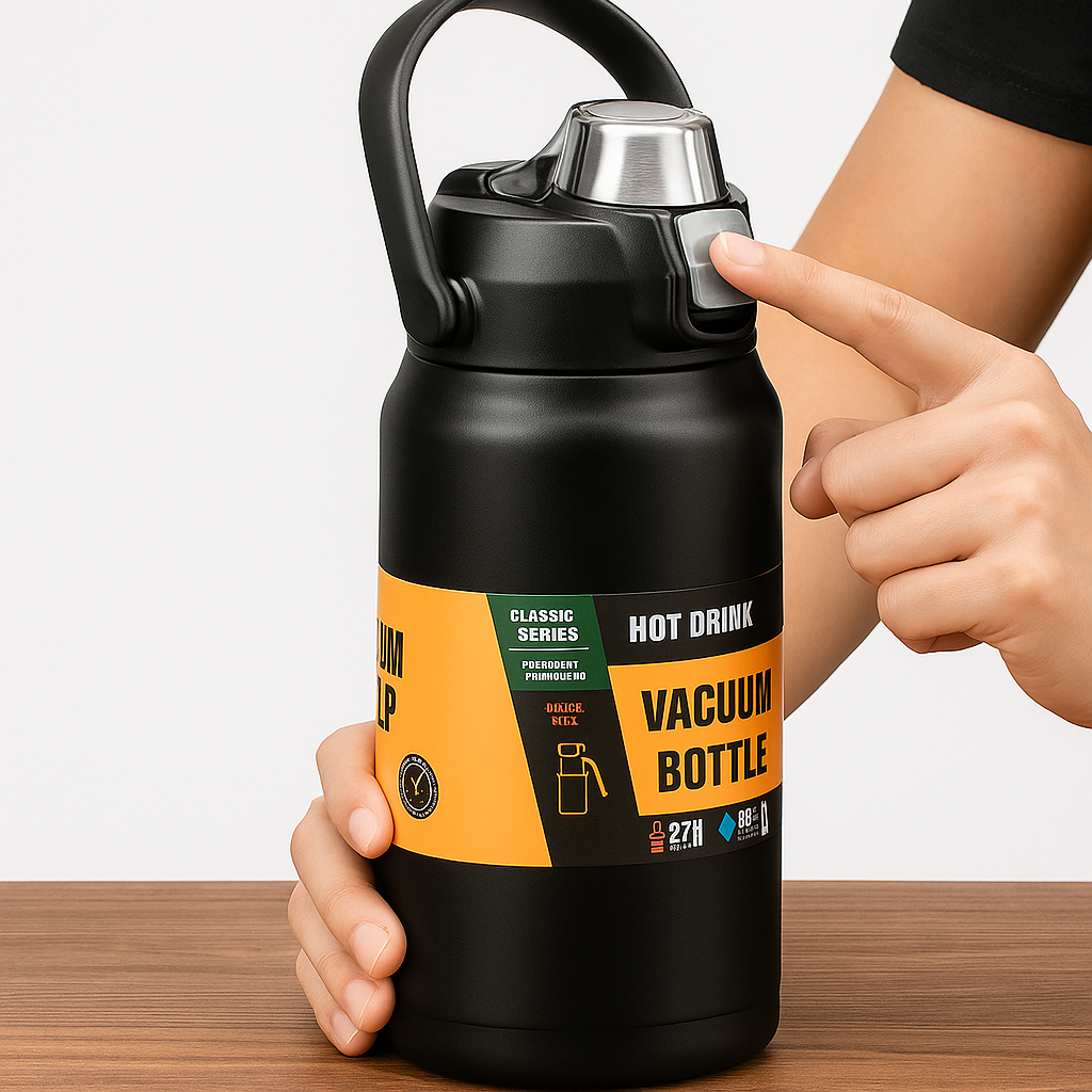 Elegant Stainless Steel Insulated Water Bottle with Straw