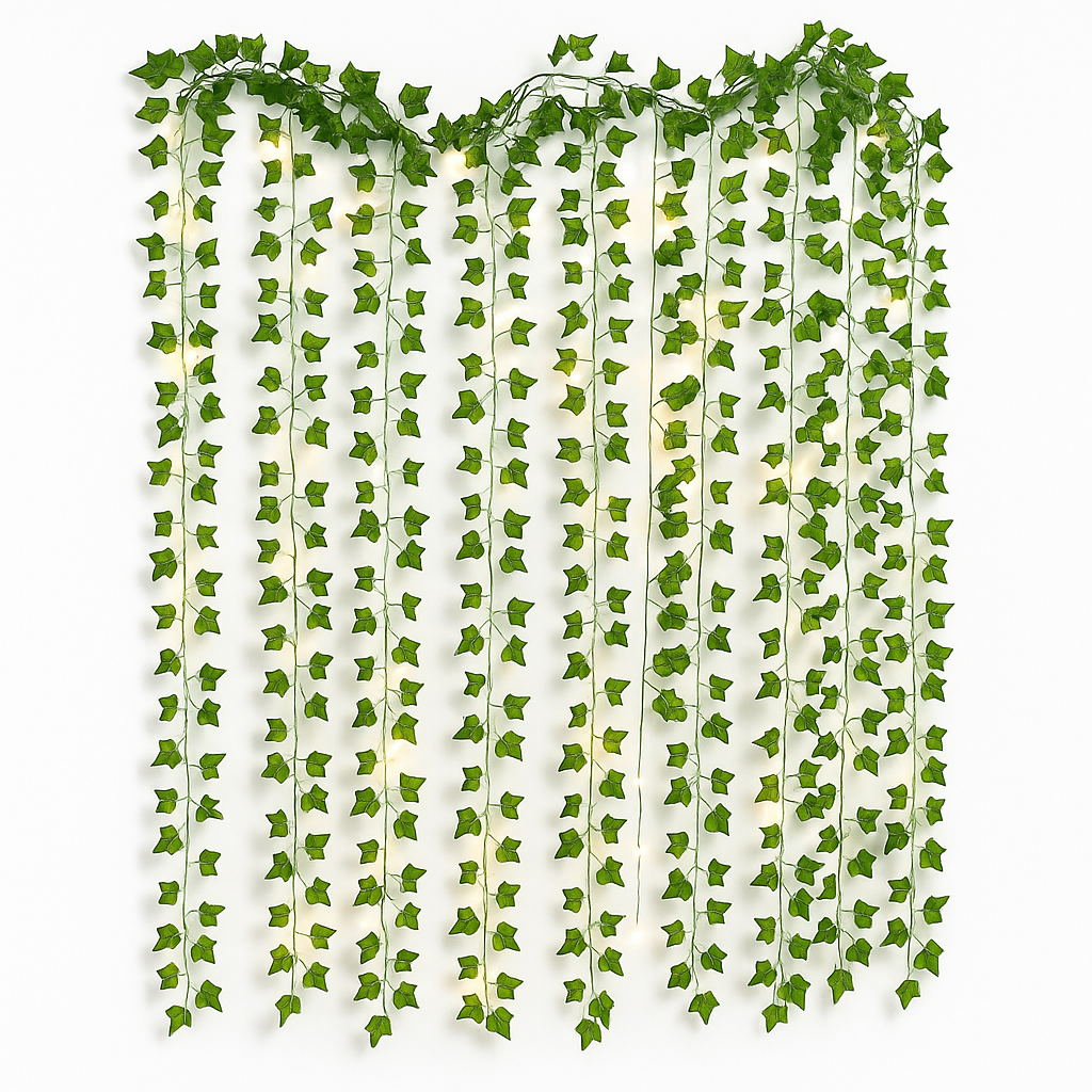 Elegant Silk Ivy Vine with LED Lights for Home Décor
