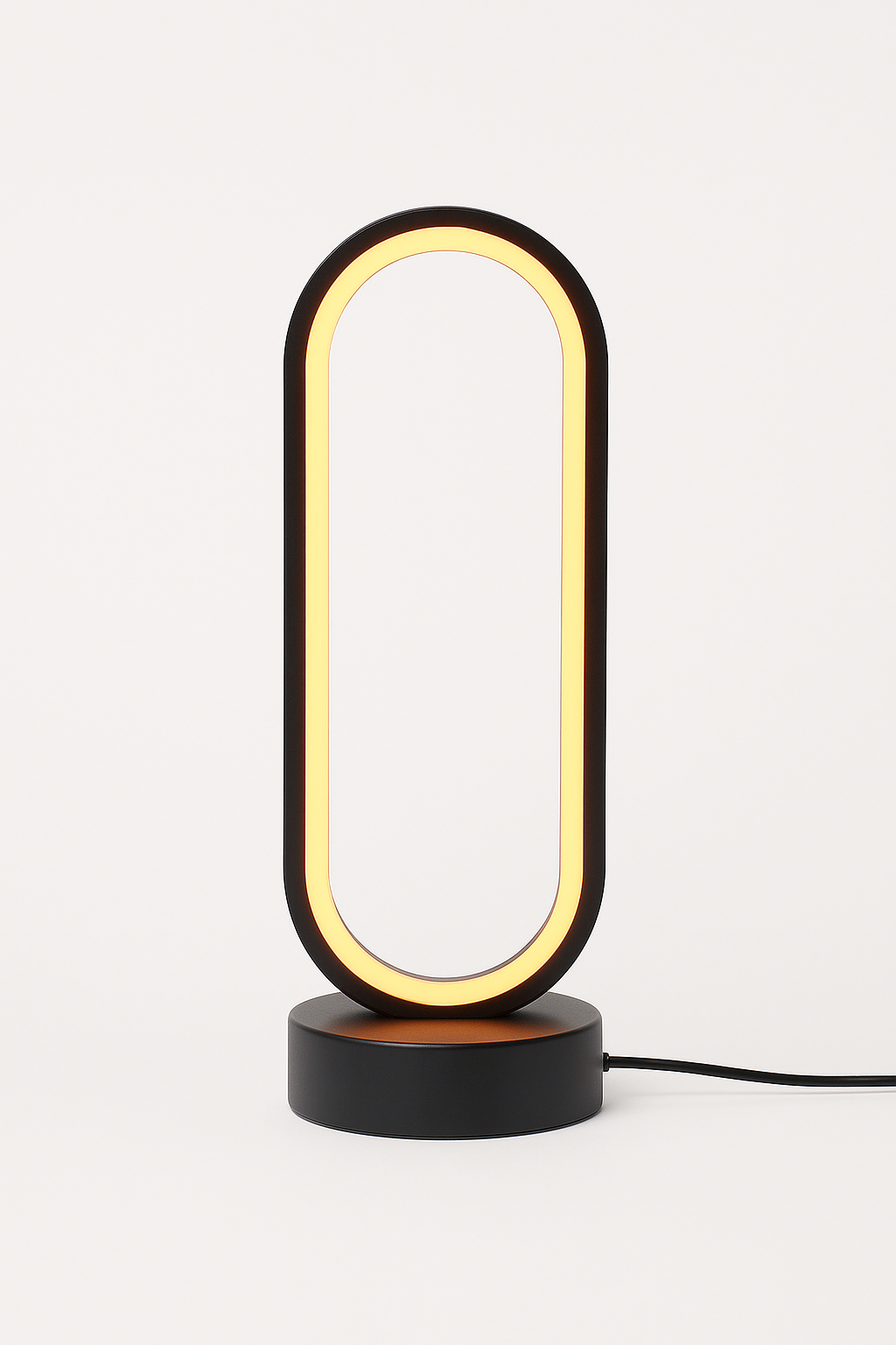 Elegant LED Ring Lamp with Three-Color Dimming