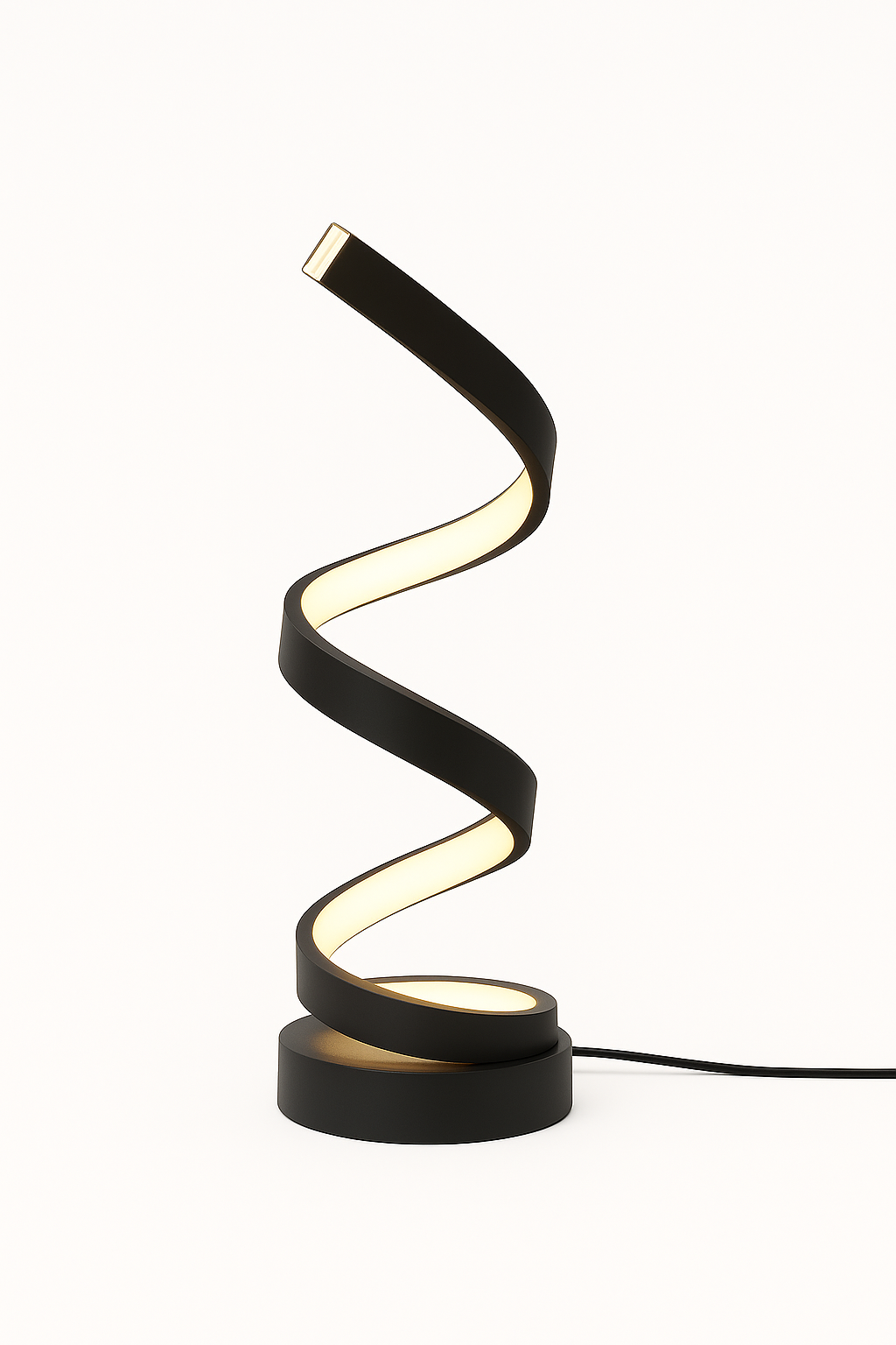 Elegant Spiral LED Table Lamp - Modern Ambiance Enhancer