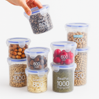 Premium Transparent Kitchen Food Storage Set - Moisture-Proof & Large Capacity