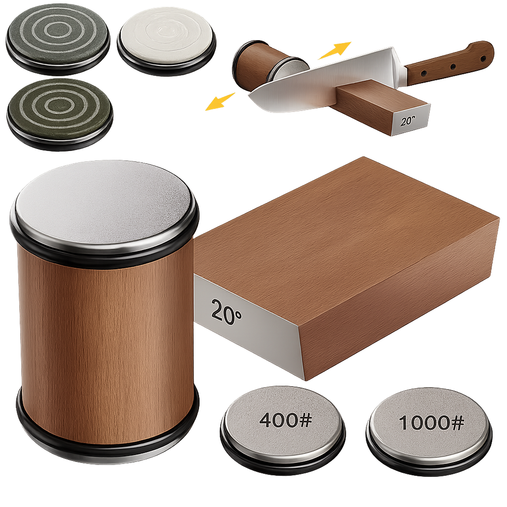 Precision Rolling Knife Sharpener with Diamond Stone Kit