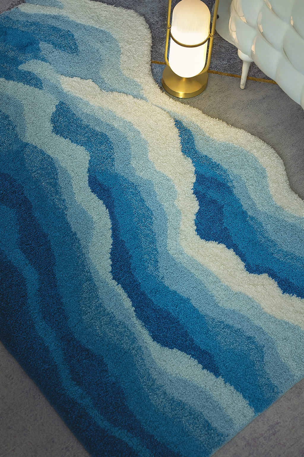 Ocean Wave Tufted Rug – Elegant Anti-Slip Home Decor