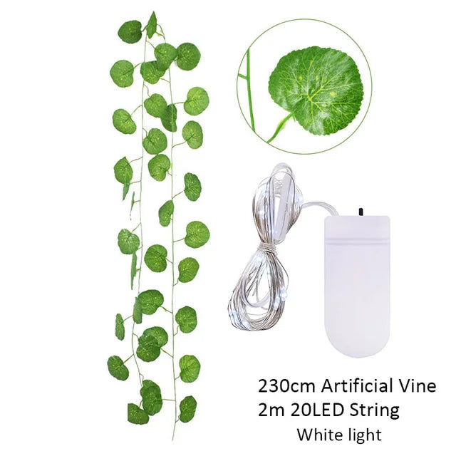 Elegant Silk Ivy Vine with LED Lights for Home Décor