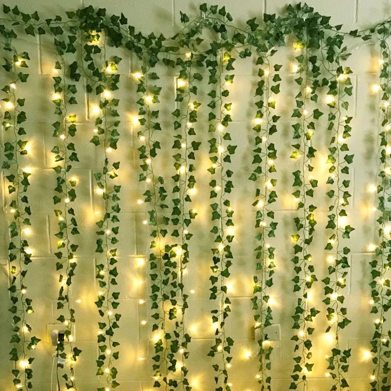 Elegant Silk Ivy Vine with LED Lights for Home Décor