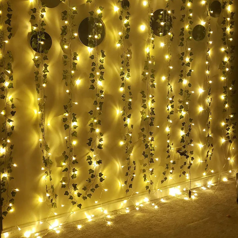 Elegant Silk Ivy Vine with LED Lights for Home Décor
