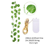 Elegant Silk Ivy Vine with LED Lights for Home Décor