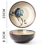 Exquisite Hand-Painted Ceramic Floral Dish Set