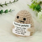 Charming Positive Energy Potato Plush Doll - Handmade Delight