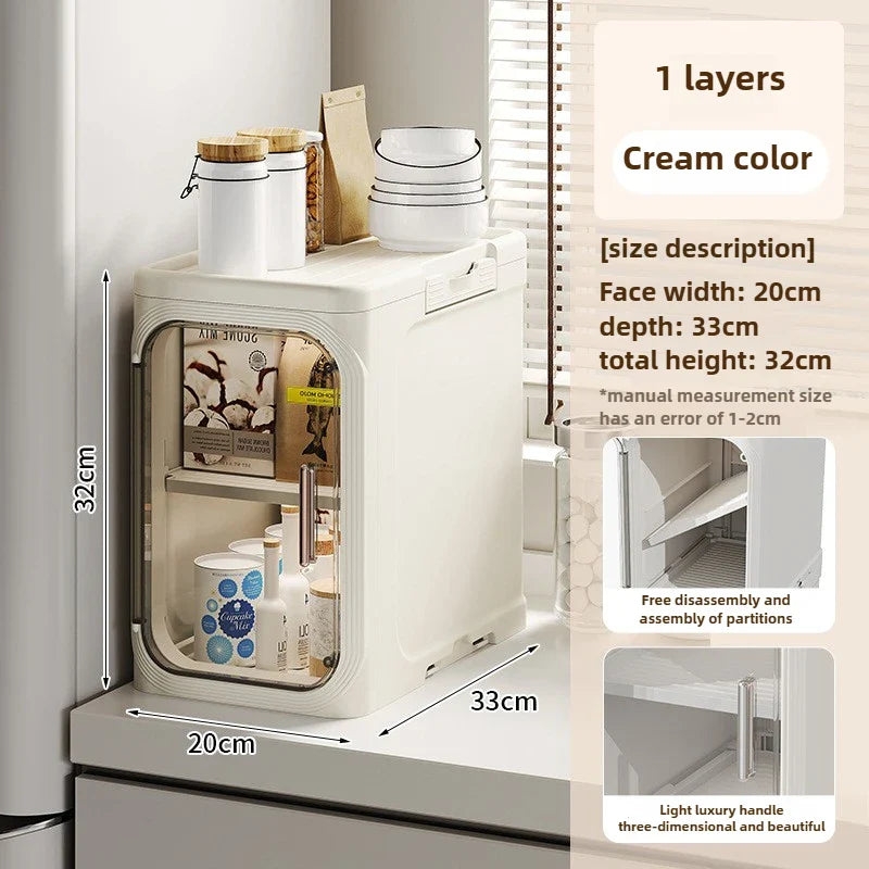 Elegant Narrow Bathroom Storage Cabinet with Wheels