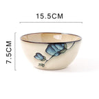 Exquisite Hand-Painted Ceramic Floral Dish Set