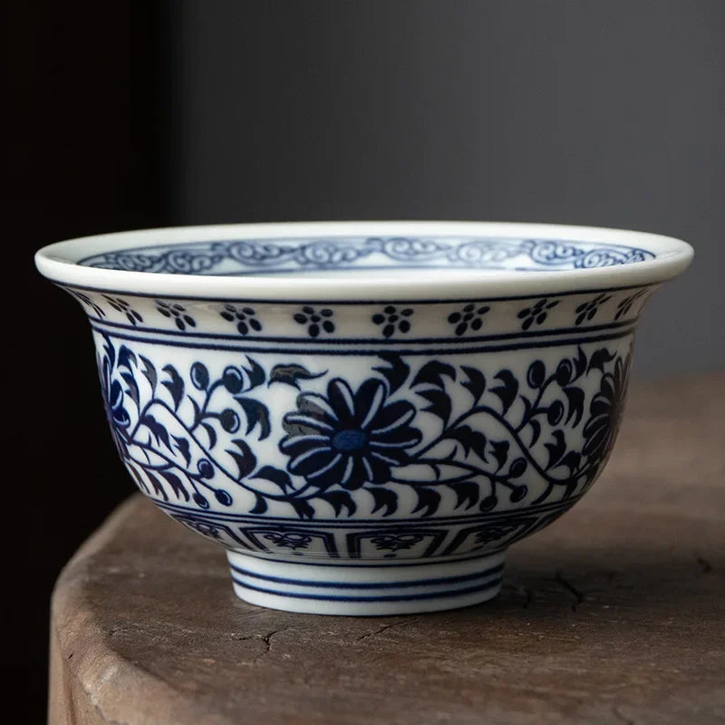 Exquisite Blue and White Porcelain Teacup - Masterpiece Ceramic