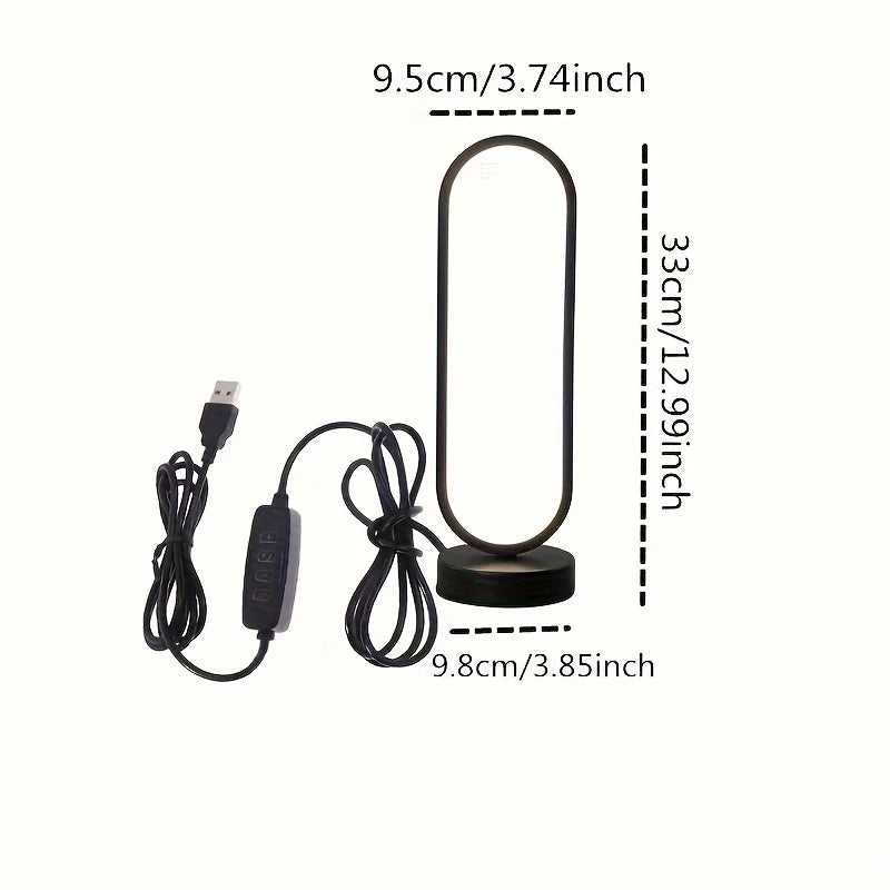 Elegant LED Ring Lamp with Three-Color Dimming