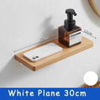 Elegant Wall-Mounted Wooden Bathroom Shelf