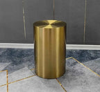Elegant Golden Round Coffee Table – Modern Sophistication
