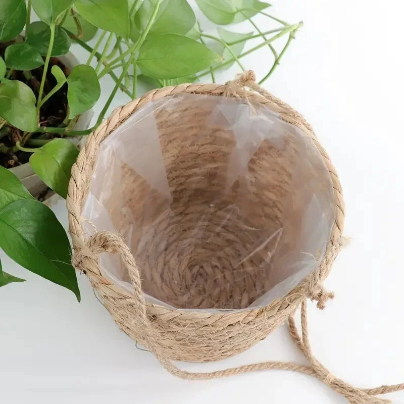 Elegant Jute Hanging Planter Set - Indoor & Outdoor Décor