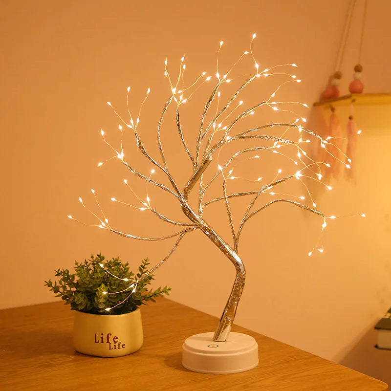 Enchanting LED Rose Leaf Table Lamp - Elegant USB Fairy Light