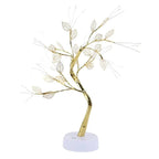 Enchanting LED Rose Leaf Table Lamp - Elegant USB Fairy Light