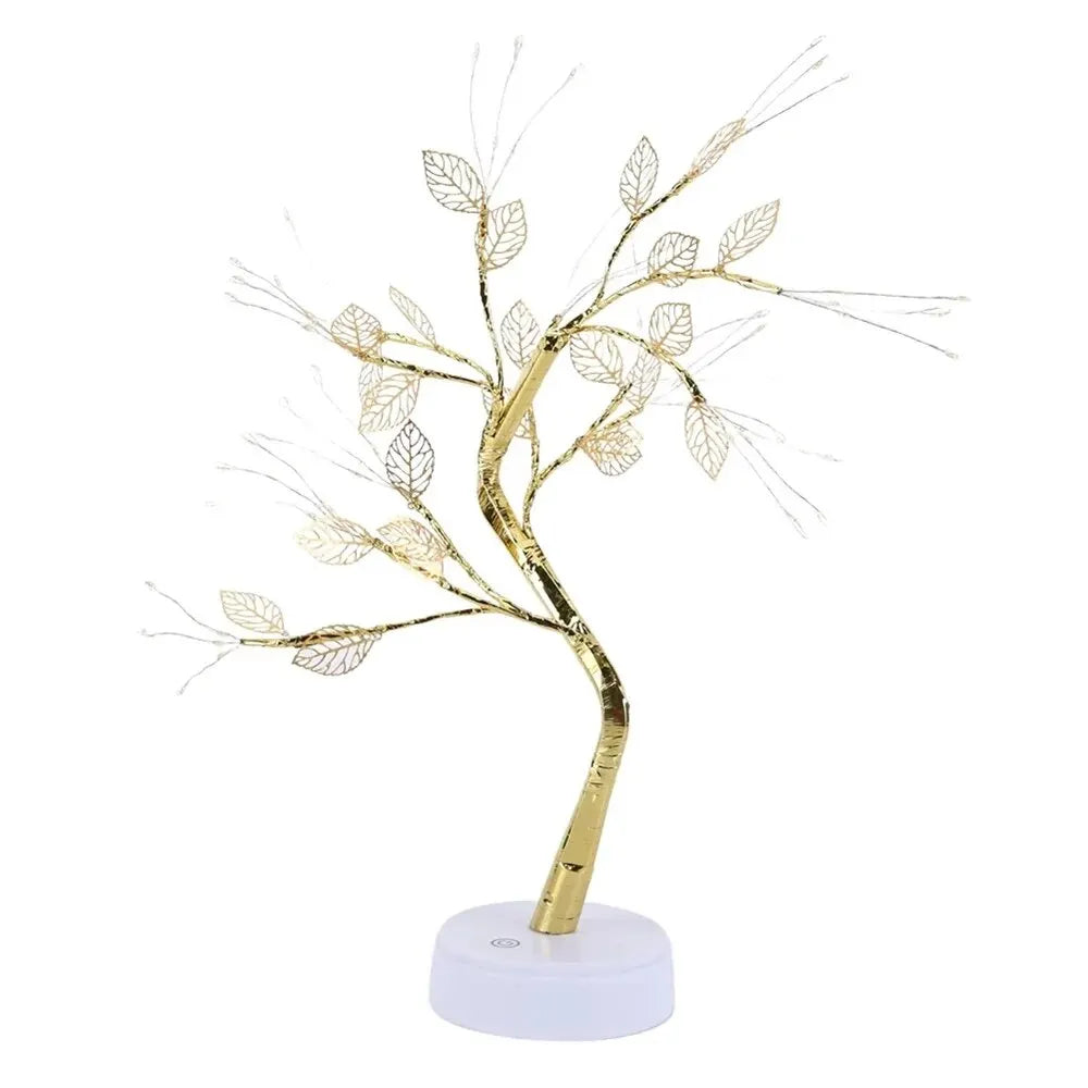 Enchanting LED Rose Leaf Table Lamp - Elegant USB Fairy Light