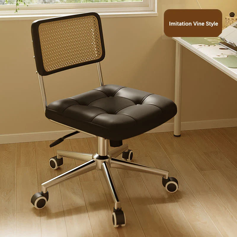 Elegant Retro Office Chair with Swivel and Rocking Function