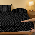 Luxurious Geometric Pattern Frosted Bedsheet