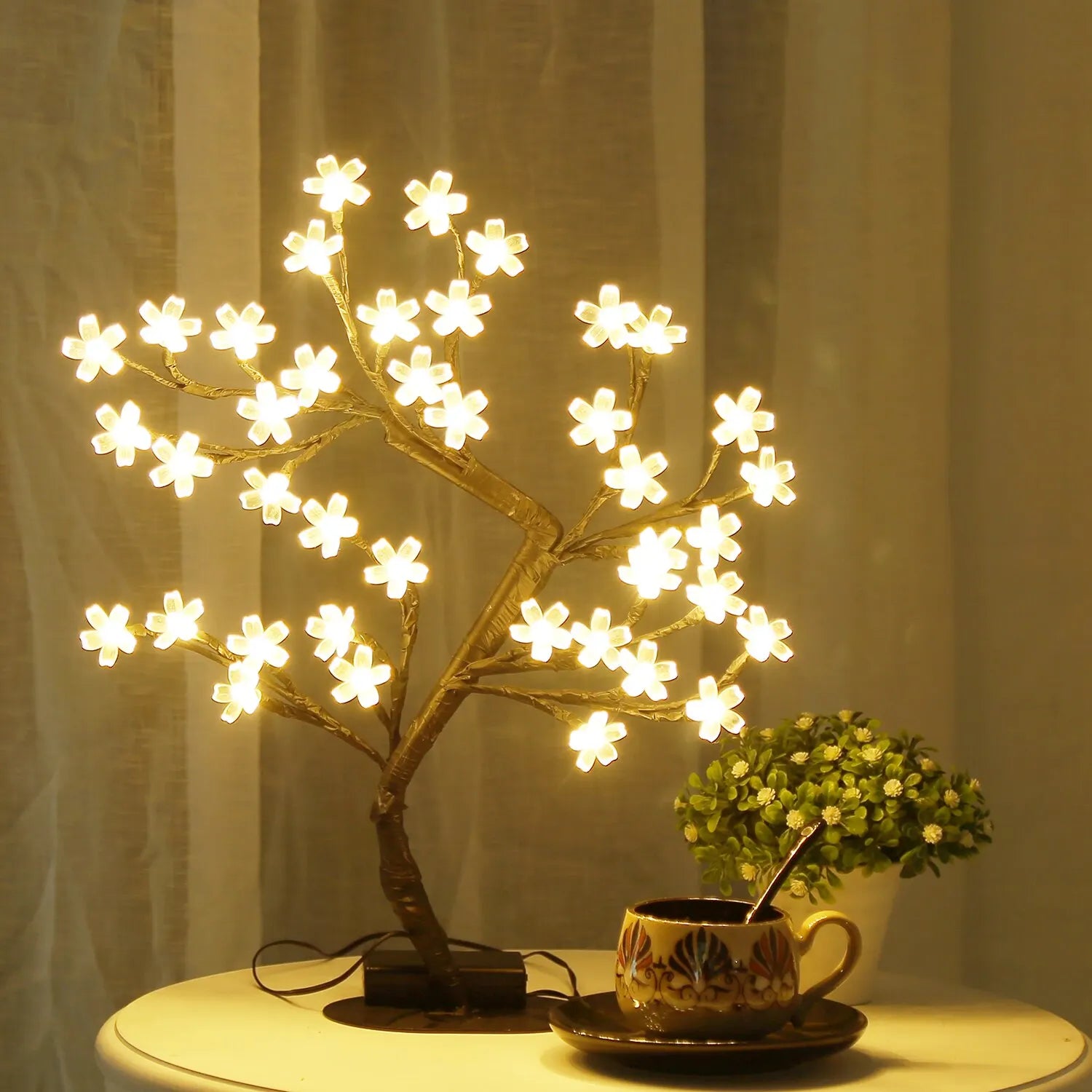 Enchanting Cherry Blossom LED Bonsai Lamp
