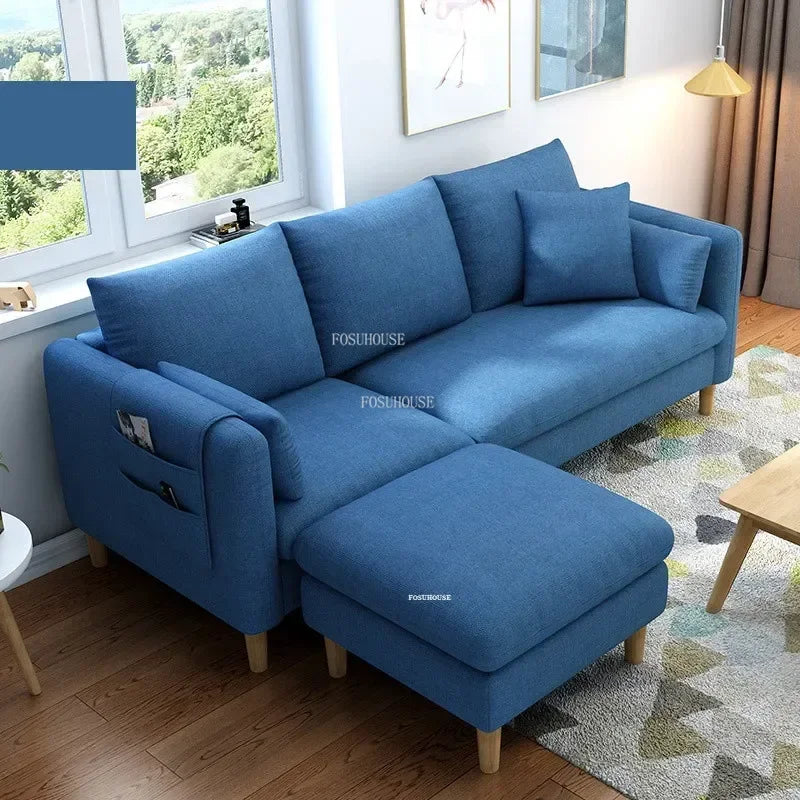Elegant Nordic Double Seat Sofa for Living Room