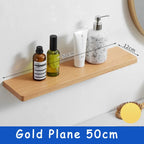 Elegant Wall-Mounted Wooden Bathroom Shelf