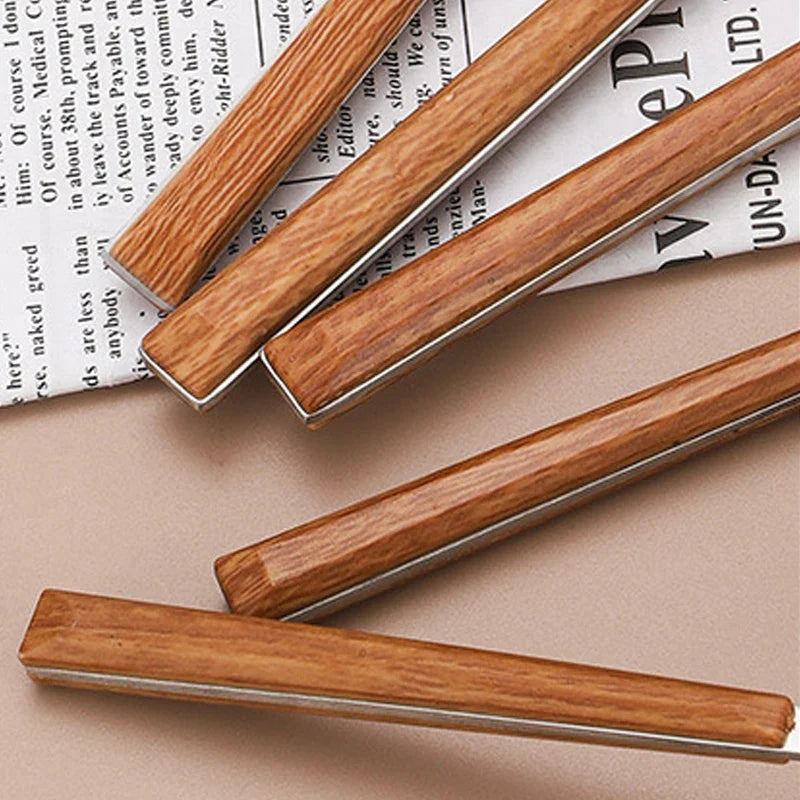 Elegant Stainless Steel Cutlery Set with Wooden Handles