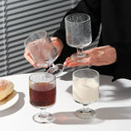 Exquisite Vintage Sunflower Relief Glassware
