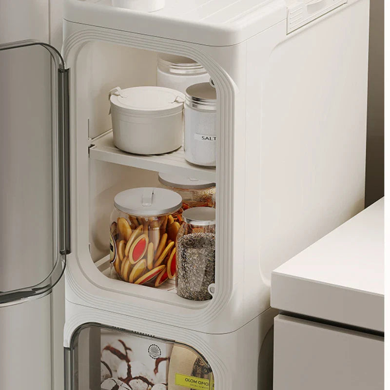 Elegant Narrow Bathroom Storage Cabinet with Wheels