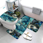Elegant Marble Bath Mat Set - Luxurious Anti-Slip Comfort